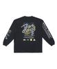 BEN DAVIS White Label Oversized Spray Master Long Sleeve T-Shirt White