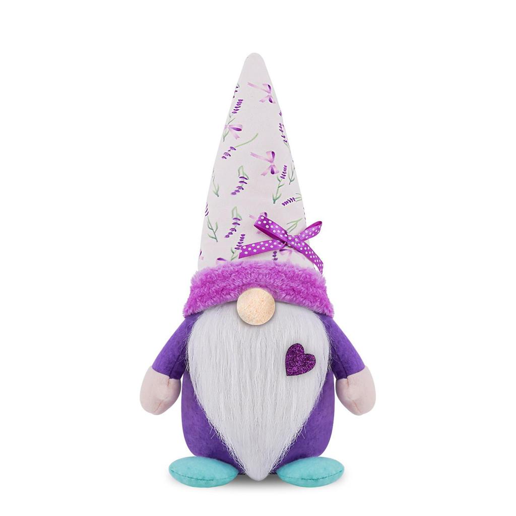 Summer Lavender Heart Faceless Doll - Cute Cross-Border Window Display Decoration