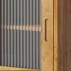 90CM Retro 2 Door Sliding Cabinet Three Layers of Storage Space,Suitable for Bathrooms,Kitchens,Dining Rooms,Natural