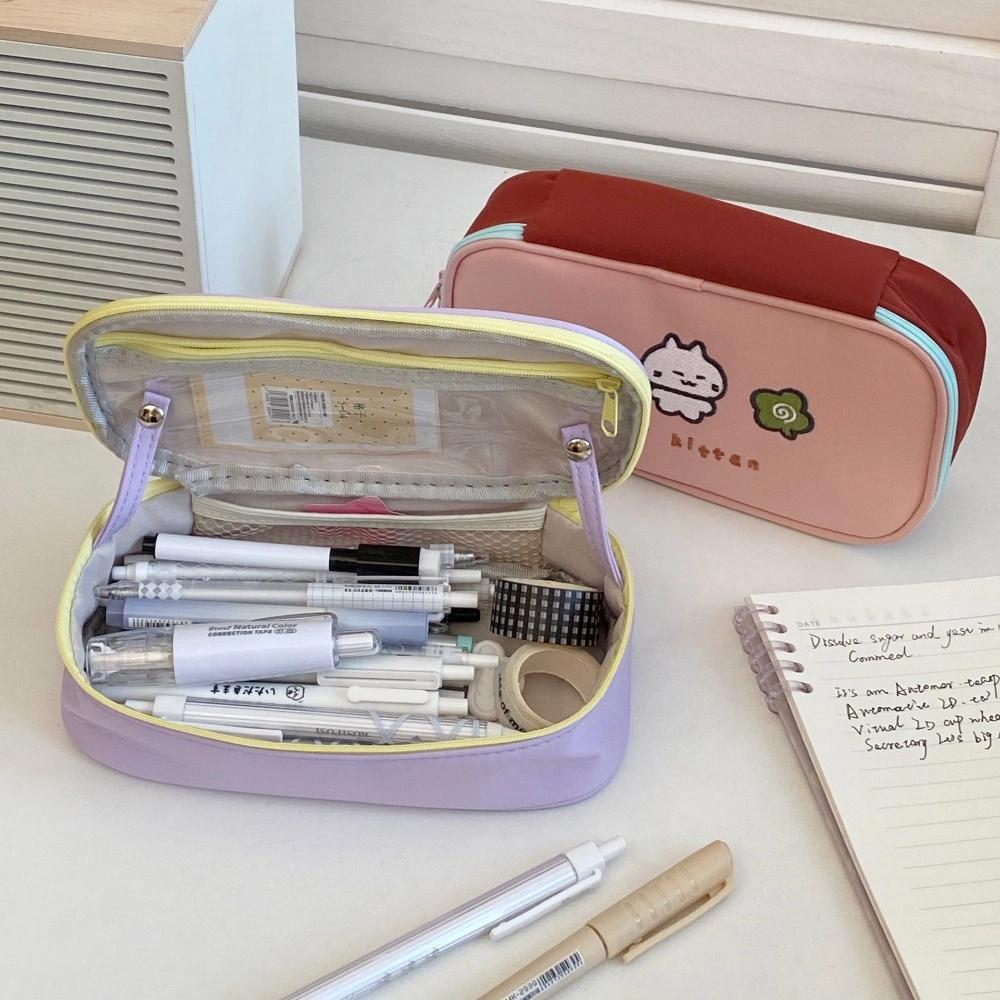 Cosmetics Storage Korean Pencil Bag Large Capacity Stationery Storage Bag Kawaii Makeup Bag Gifts