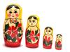 Matryoshka from Set of Traditional Yellow Semyonov, 6, Pattern, [Russian Goods]