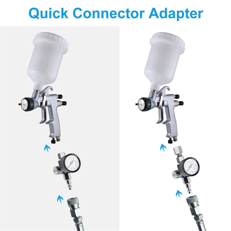 1/4" Air Pressure Regulator Spray Paint Gun Pressure Gauge Pneumatic Tool Accessory General General Pressure Regulating Valve