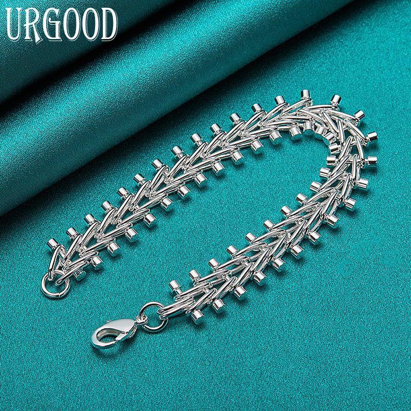 925 Sterling Silver Women's and Men's Bracelets Wedding Party Gifts Fashion Jewelry