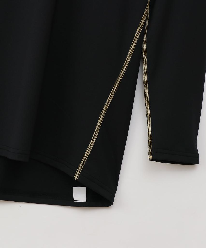 Champion Long Sleeve UV Mock Black x Size LL Men's T-Shirt, CM4HP261, Moisture-Wicking, Quick-Drying, Antibacterial, Odor-Resistant, Stretch,