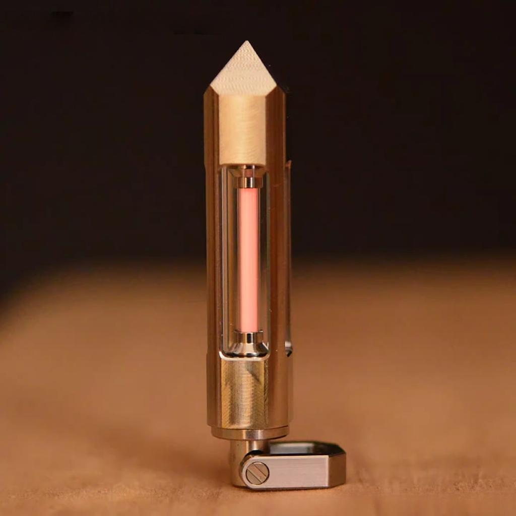 Titanium Tritium Trachea Keychain Self-luminous 25-year Necklace Pendant Removable Nuclear Reactor Tip Design