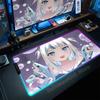 Hololive Gawr Gura RGB Mouse Pad Glowing Large Computer Mouse Pad Accessories XXL Pc Gamer HD Non-slip Deskmat Mousepad Keyboard