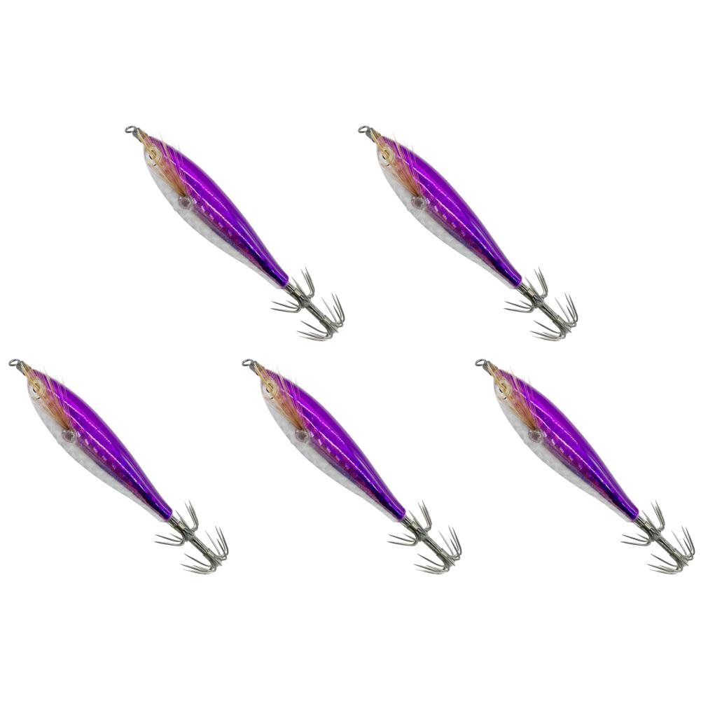 2-10PCS 5.5g Laser Luminous Floating Horizontal Wood Shrimp Lure Squid Jigging Shrimp Hook Octopus Cuttlefish Fishing Baits