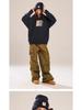 Retro Ethnic Style Men's Fleece-Lined Hooded Sweatshirt with Embroidery