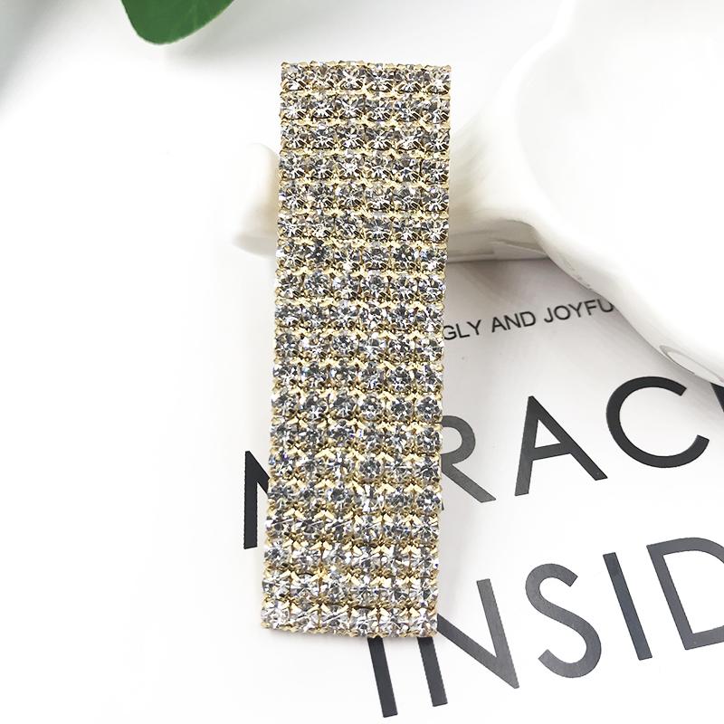 Vintage Luxurious Hairclip Full Drill Rhinestones Hair Clip for Women Geometric Hair Barrette Girls Hair Clips Hair Accessories