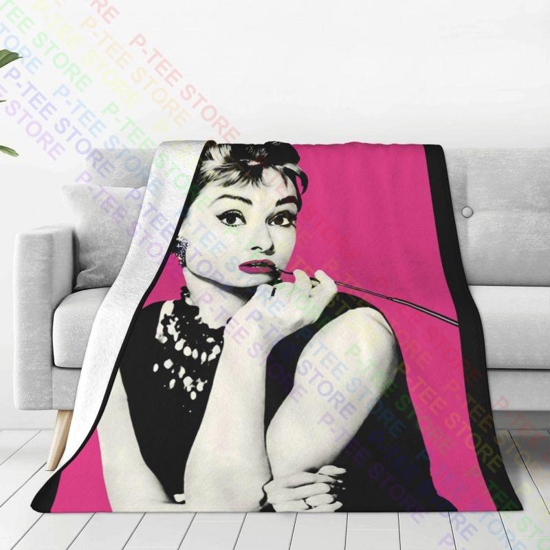 Audrey Hepburn Breakfast At Tiffanys Blanket High Flannel Anti-Pilling Skin Friendly Camping Blanket