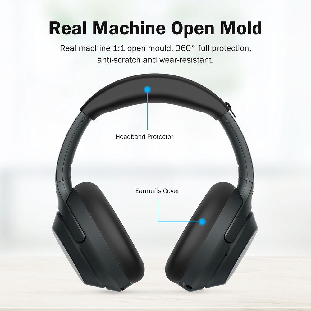 Replacement Earpads for Sony ULT WEAR WH-ULT900N/WH-1000XM3/XM4 Silicone Soft Ear Pads Cushion Cover Ear Pads Headbeam Cover