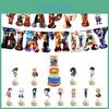 Fournitures de Fête d'Anniversaire Naruto Ninja Décorez avec des Ballons Colorés, des Guirlandes et des Décorations de Gâteau