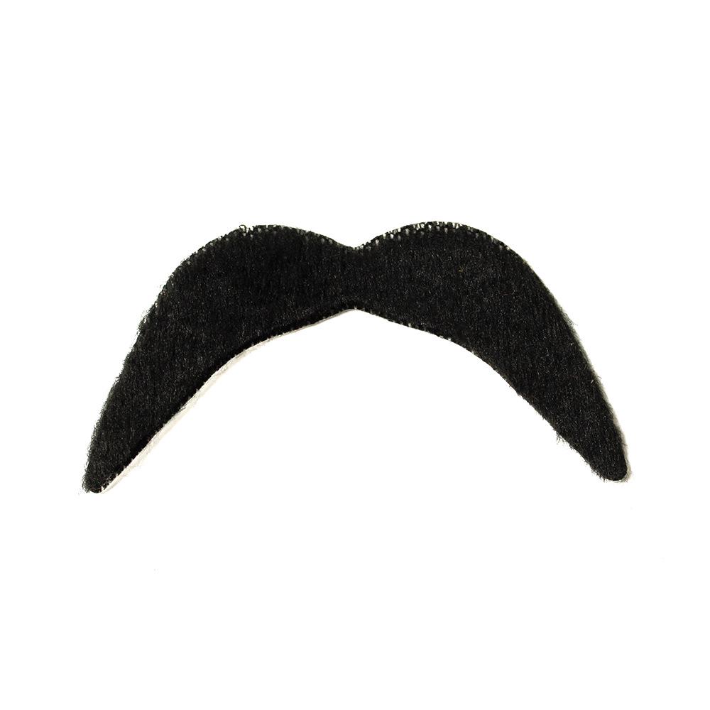 Black Fake Beard Halloween Masquerade Costume Prop - Old Man Simulation Moustache One Size