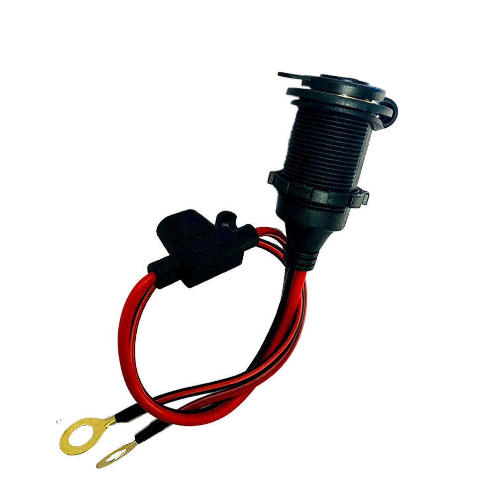DC12V 24V Cigarette Lighter Socket Plug Car Motorcycle Truck Bus Cigarette Lighter Socket Charger Cable Connector Adapter