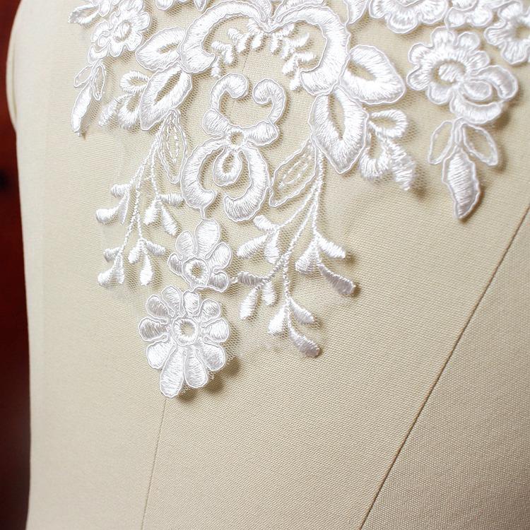 Embroidery Lace Flower Accessories, Handmade Diy Material Wedding Head Jewelry Accessories Clothes Clothing Accessories White