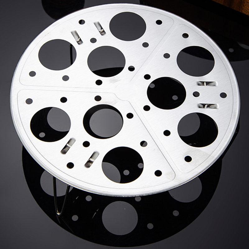 9 Holes Thicken Stainless Steel Foldable Steamer Multi-Function Pot Steaming Egg Rack Grill Stand Kitchen Heating Cooking Supply