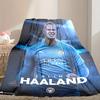1 Stück Erling Haaland Decke, Home Bedruckte Überwurfdecke - Weiche Decke Geschenk für Familie, Waschbare Sofa Bettdecke