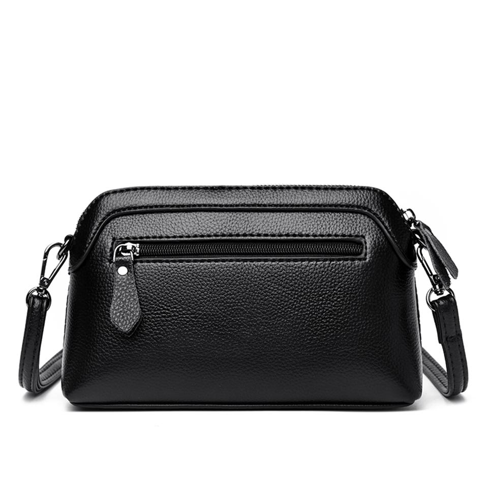 High Quality Leather Women Compact Crossbody Shoulder Bags Luxury Handbag Lady Messenger Bag Simple Shell Phone Satchels