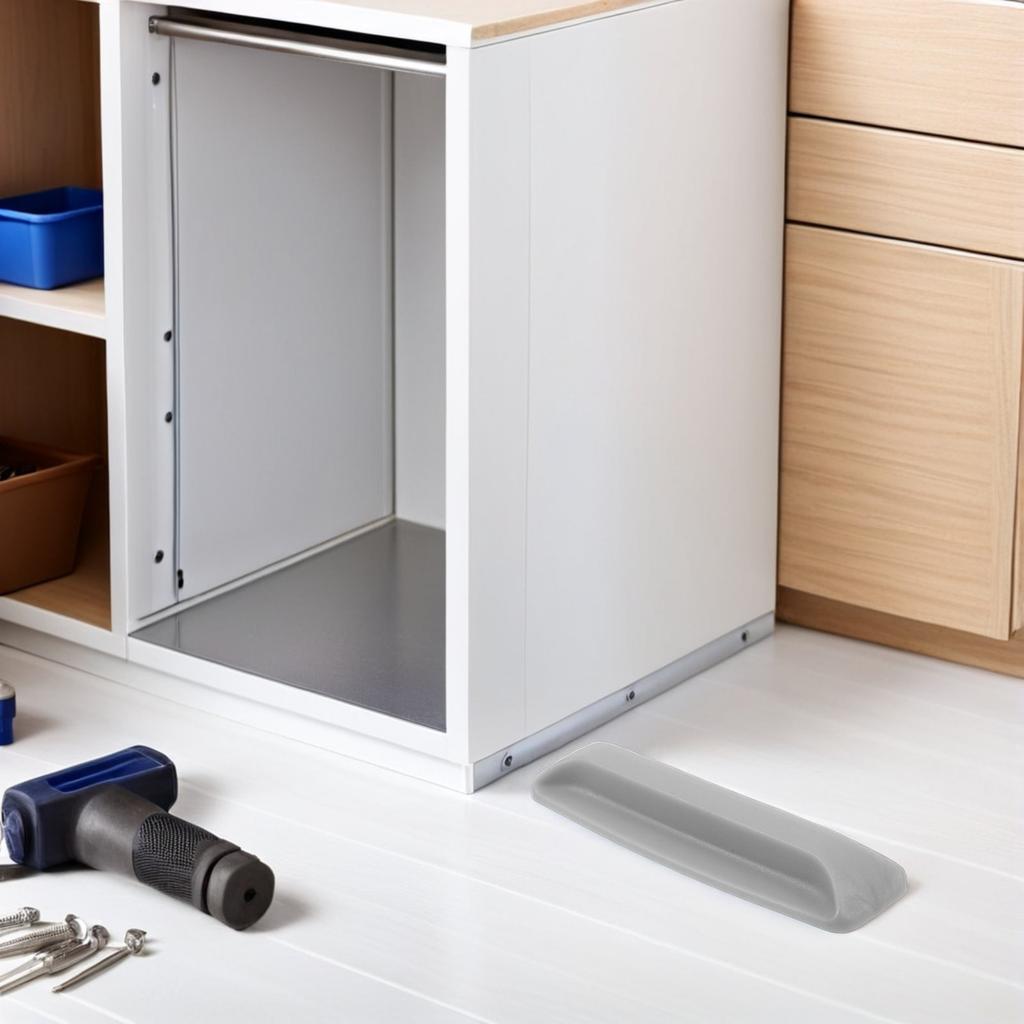 2Pairs Self-Stick Cabinet Handles Rugged Plastic Adhesive Pulls for Kitchen Bathroom Living Room Cabinets Freezer Balcony Door