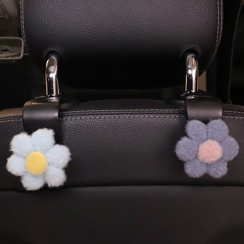 1pc Styling Soft Plush Flowers Car Seat Belt Cover Shoulder Strap Harness Cushion  Artificial Lamb Auto Seatbelt Shoulder Pad
