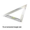 Multifunctional Stainless Steel Triangle Ruler: 90° & 45° Angles for Woodworking
