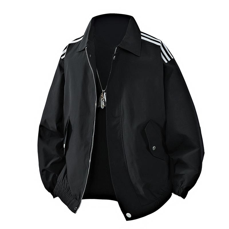 New Jacket Men's Trendy Men's Casual Coat Lapel Jacket Closed Sleeve National Trendy Jacket Men's Young Mouth
