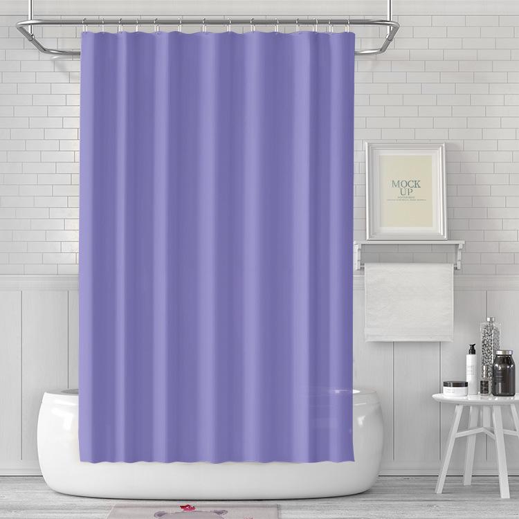 3D Printed PEVA Shower Curtain with Hooks – Thick, Waterproof, Mildew-Resistant Bathroom Partition