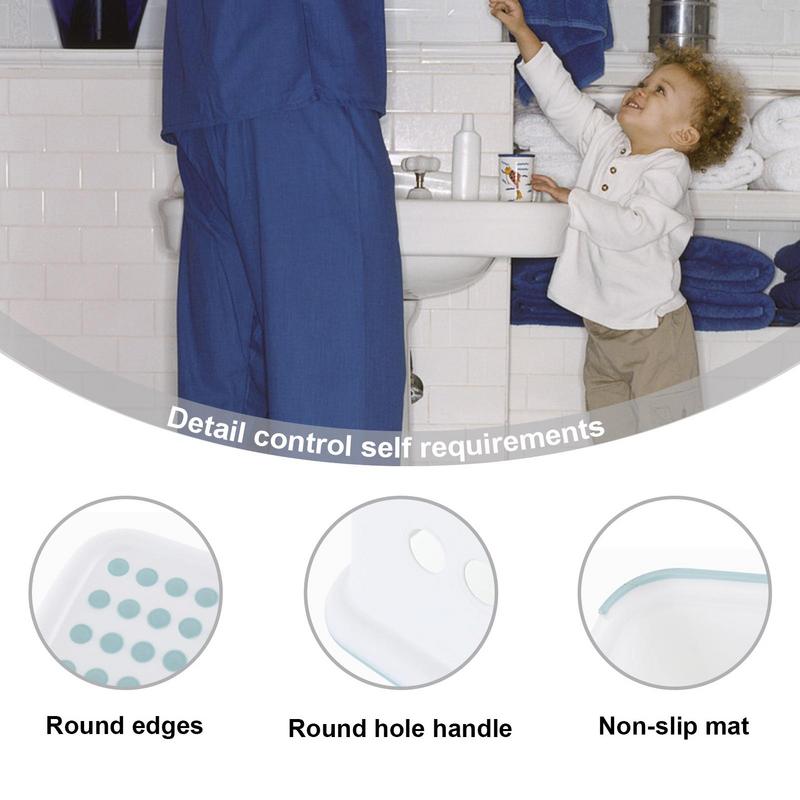 Step Stool for Kid Child Toilet Training Seat With Anti Slip Surface Child Toilet Training Seat Bath Stair Toilet Stool forHome grigio