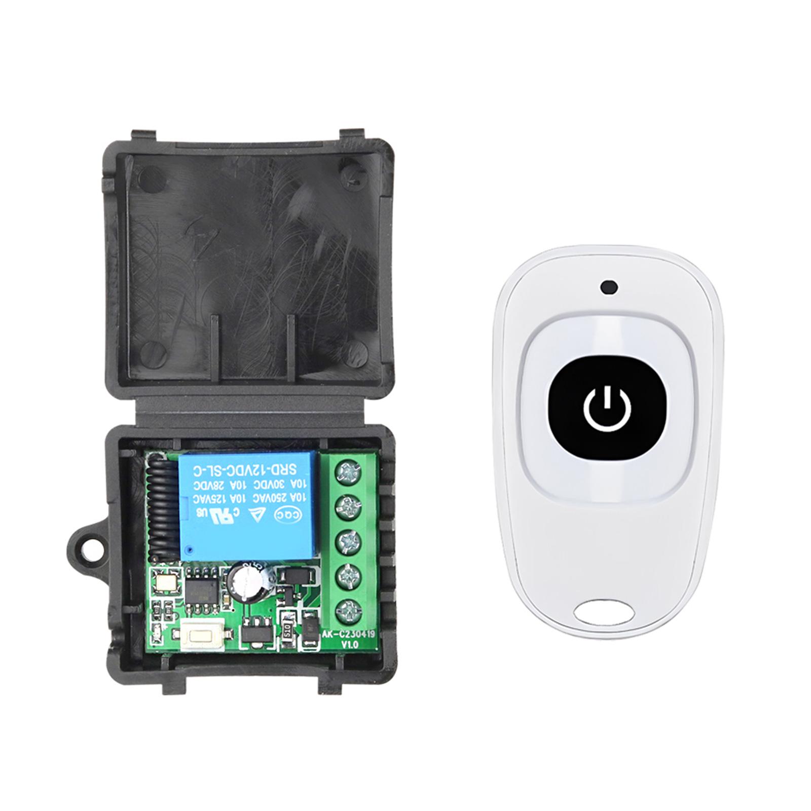 

Remote Control Switch DC 12V/24V Wireless Switch for Anti-Theft Alarms Security Systems Roller Lind Door B чорний