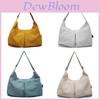 Borsa a tracolla minimalista in tela con chiusura a zip per uso quotidiano casual