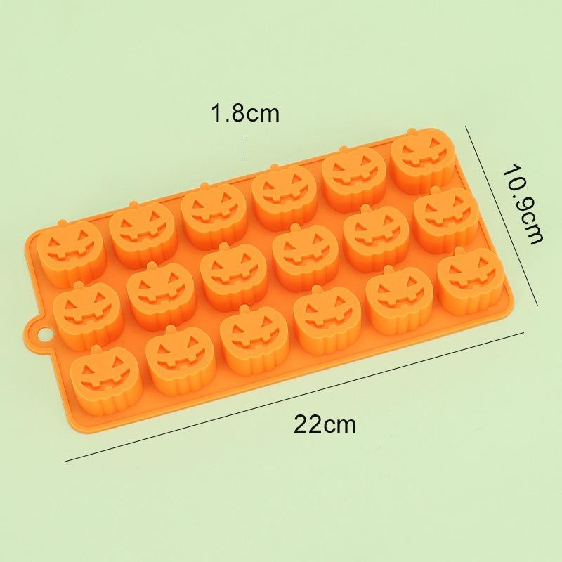 Silicone Chocolate Baking Molds Halloween Scary Pumpkin Cake Mold Ghost Hat Skull Ice Tray Candy Jelly Fondant Cookies Molds