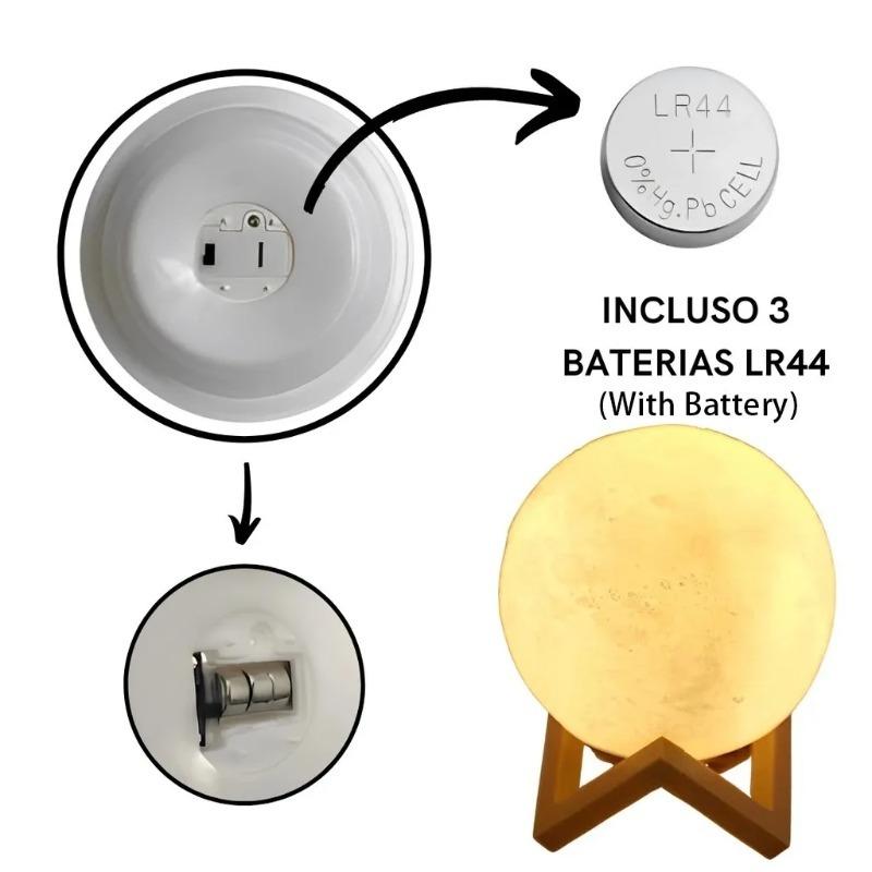 Led Moon Lamp Night Light With Stand 8/12cm Table Print Bracket Battery 3D Lights Warm white multicolor On Home Lamps Romantic