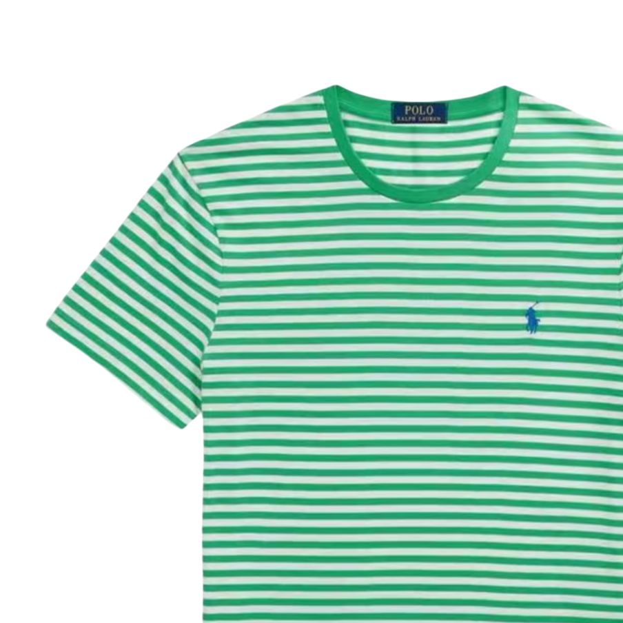 Polo Ralph Lauren SS25 Round Neck Striped Embroidered Short Sleeve T-Shirt Men Tops 710960660-004