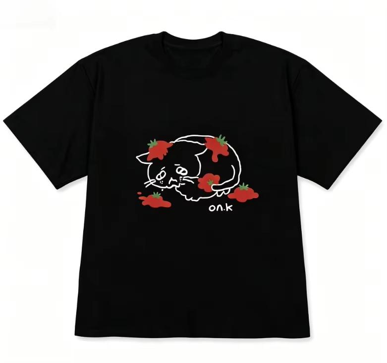 2026 New Kawaii Hamster Tshirt For Wounisex Unisex Youre The Best Text Korean Fashion Black Short Sleeve Crew Nec