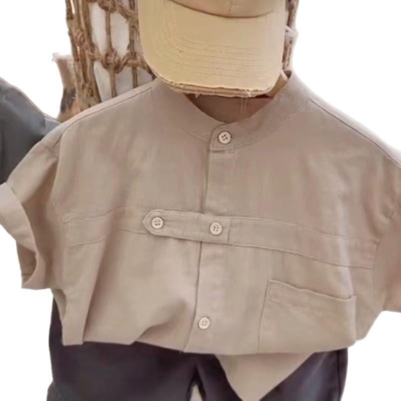 Summer 2025 Japanese-Style Toddler Boys' Short-Sleeve Shirt & Two-Piece Set