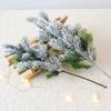 Christmas Tree Mini Pine Tree With Wood Base DIY Home Table Top Decor Christmas Artificial Frosted Sisal Small Trees Party Decor