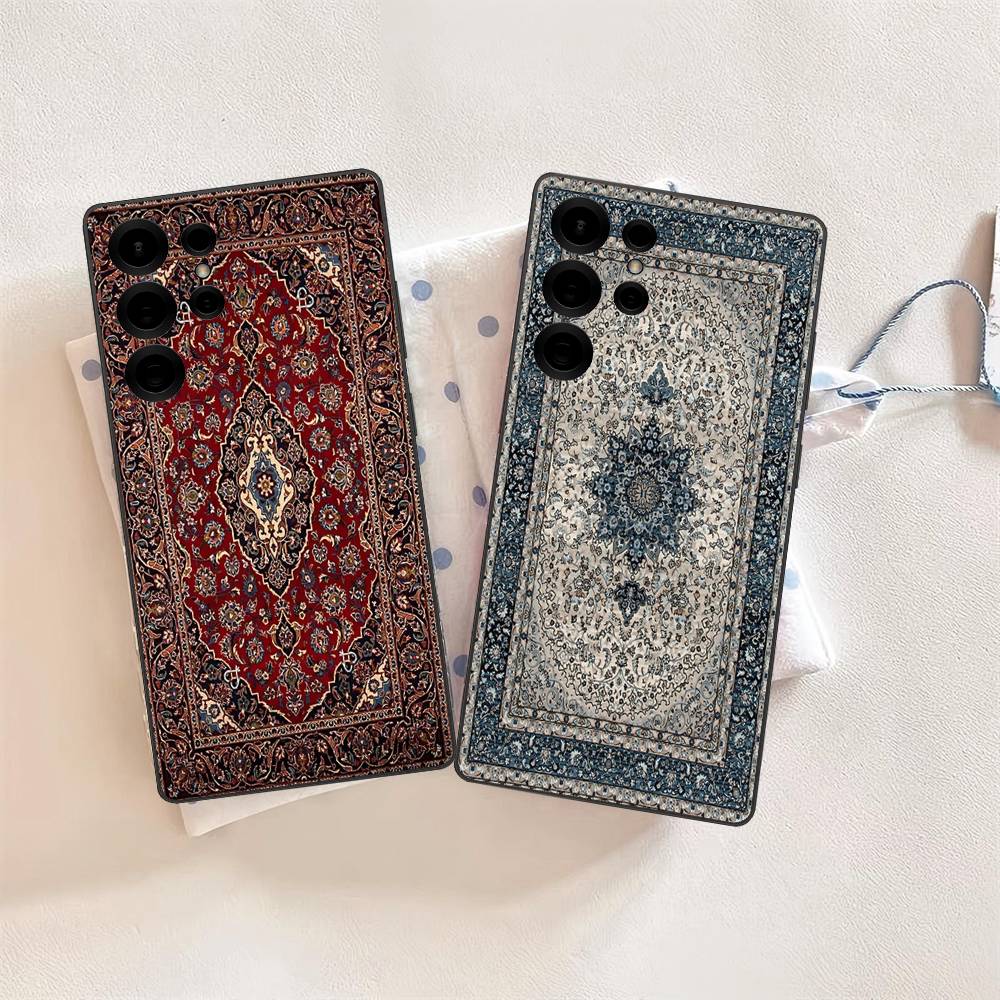 Persians Carpet Floral Pattern Phone Case For Samsung S 24 Fe 25 Ultra Plus 20 Lite 21 30 22 23 24 22 Ultra 5G Fundas