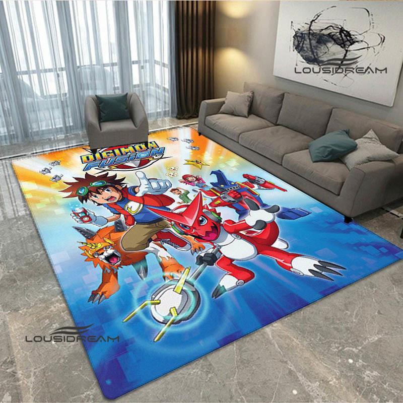 3D Digimon Cartoon Printed Carpet Non-slip Carpet Yoga Mat Carpets for Living Room Area Rug Home Bedroom Decor Birthday Gift