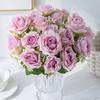 Artificial Flower 5 Head Silk Rose Wedding Brial Bouquet Valentine's Decor Home Room Garden Yard Scrapbooking Diy Gifts Products
