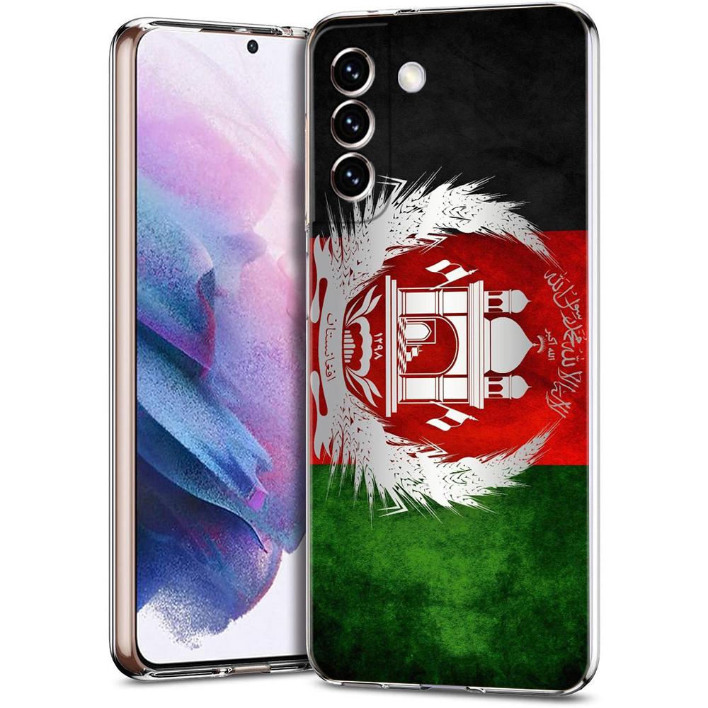 

Afghan Afghanistan Flag Case for Samsung S24 S23 S22 S20 S21 FE Ultra S24 S23 S10 S10E S9 S8 Plus 5G Transparent Phone Shell Bag for Samsung S24