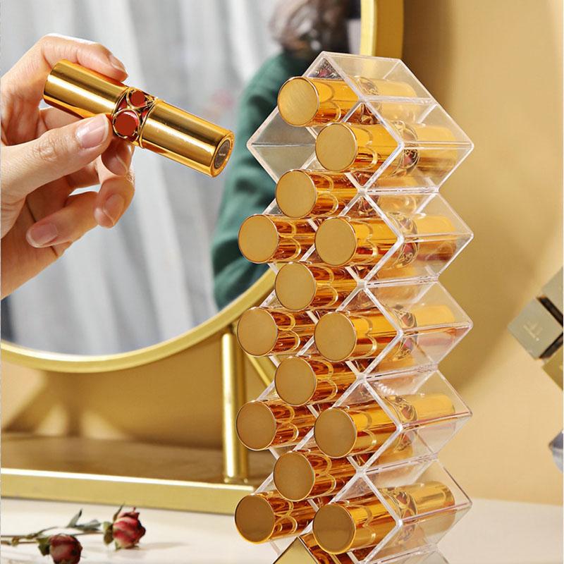 Vertical Lipstick Storage Rack, Lipstick Storage Box, Cosmetics Storage Box Display Stand for Lipstick Glaze Lipstick Rack