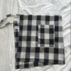 idee a shop Check half apron / Sky blue apron