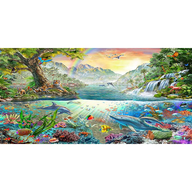 

5D Diy Алмазная картина Животный мир Лагер Размер Алмазная вышивка Настенная живопись Вышивка крестиком Гостиная Спальня Домашний декор 30x60CM