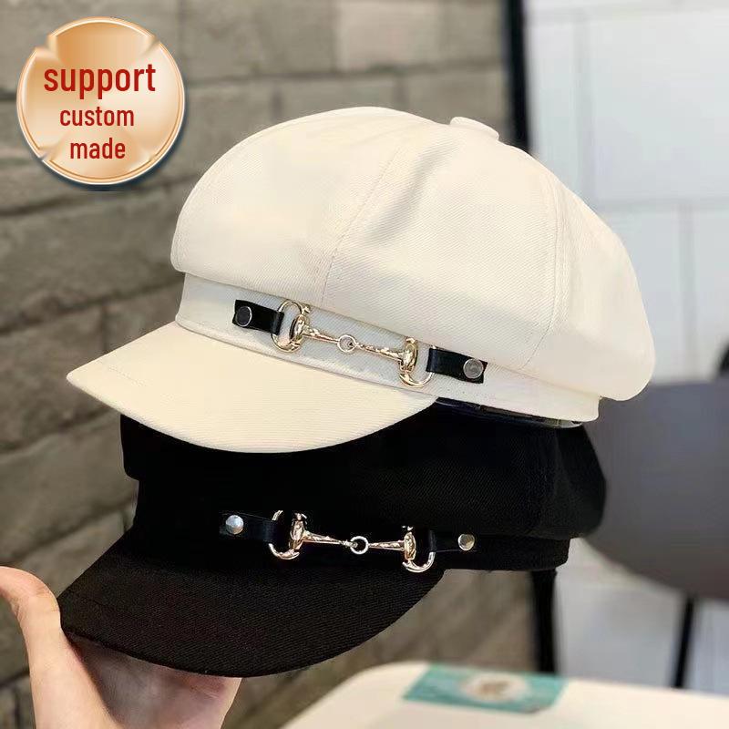 Women's Octagonal Sun Protection Beret - Trendy, Stylish, Versatile Hat for Spring/Summer, Logo Customizable