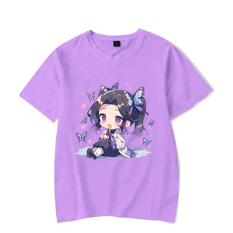New Fashion New Anime T-shirt Cartoon Kochou Shinobu T-shirt Women Harajuku Streetwear T-shirt Casual Tops Tees