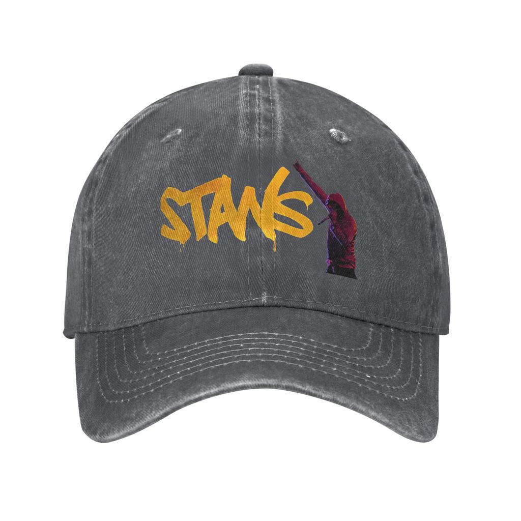 Men Women EMINEM STANS Print Hats Classic Distressed Washed Baseball Cap Adjustable