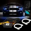 Car Headlight Demon Style Heart LED Angel Eye Ring with APP Control RGB Color Changing for Car Headlight Modification 12V