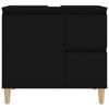 Bathroom Cabinet Black 65x33x60 cm Engineered Wood