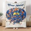 Chelsea Fc Football Player Customize Your Name Blanket Lightweight Customizable Blanket Soft Warm Cozy for Livingroom Office Seaside Bedding