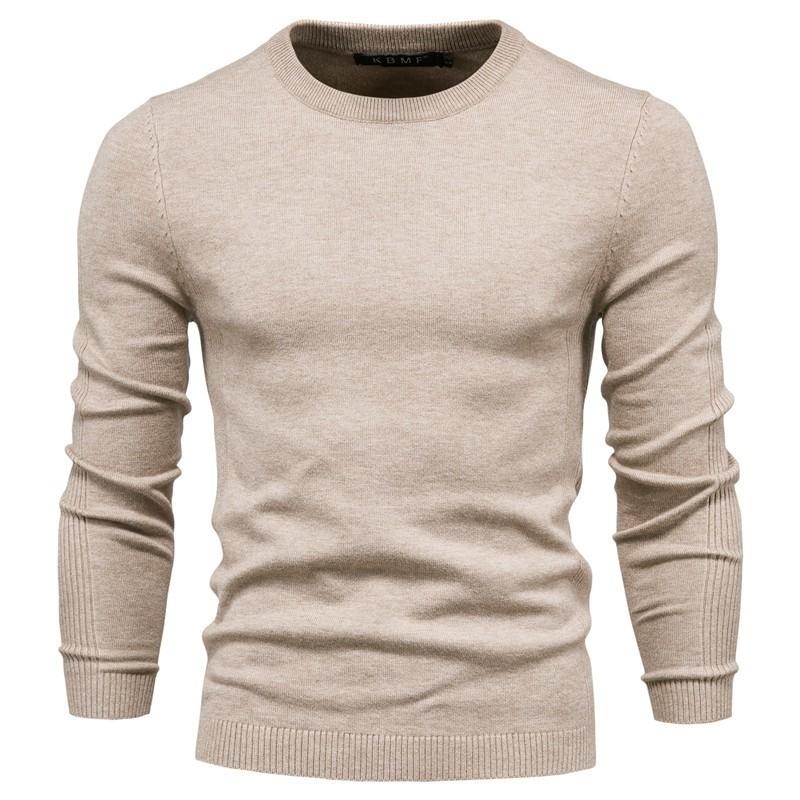 Maglione da Uomo Invernale Autunnale a 10 Colori, Girocollo Slim-Fit